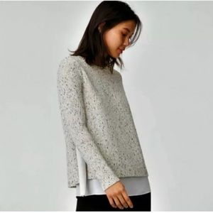 Club Monaco Kaelane mixed media sweater EUC size M